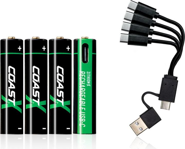 Coast Zithion-X USB-C (4 pcs., AAA, 750 mAh)