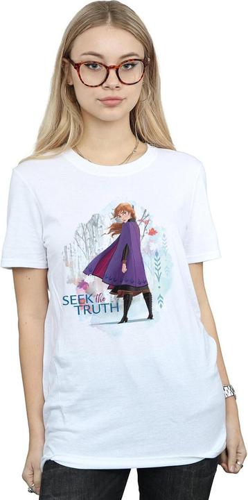 Actual product image Disney Womens/Ladies Frozen 2 Anna Seek The Truth Cotton Boyfriend T-Shirt (M)