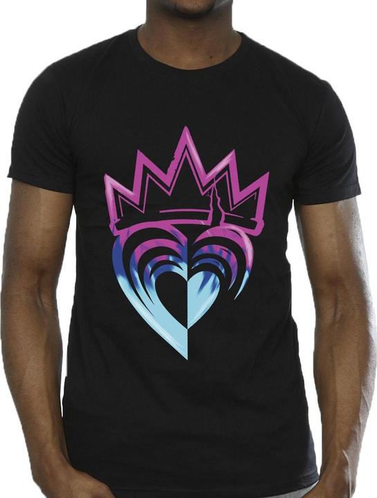 Actual product image Disney Mens Descendants Pink Crown T-Shirt (S)