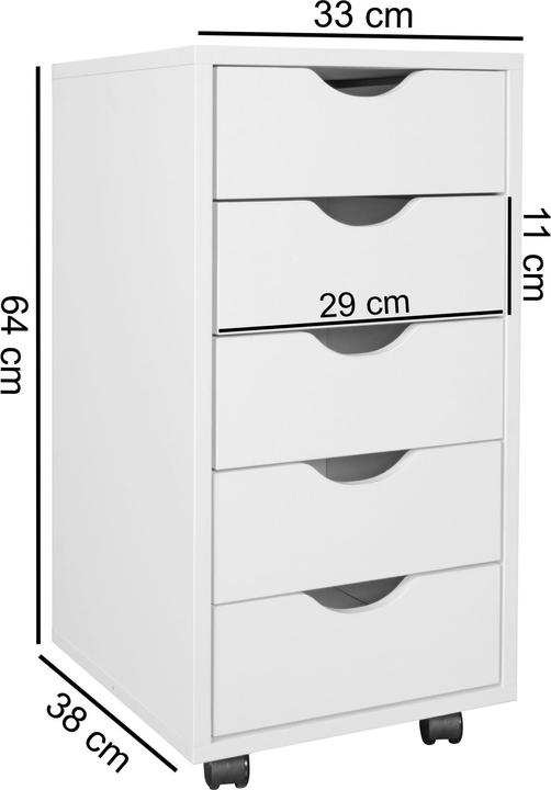 Immagine prodotto FineBuy Roll container in legno impiallacciato faggio