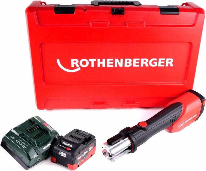 Actual product image Rothenberger ROMAX 4000 battery press machine 18V electrohydraulic + 1x battery 5.5Ah + charger + Koff