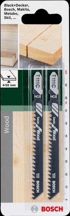 Actual product image Bosch Zubehör Jigsaw blade HCS, T 111 C Ac