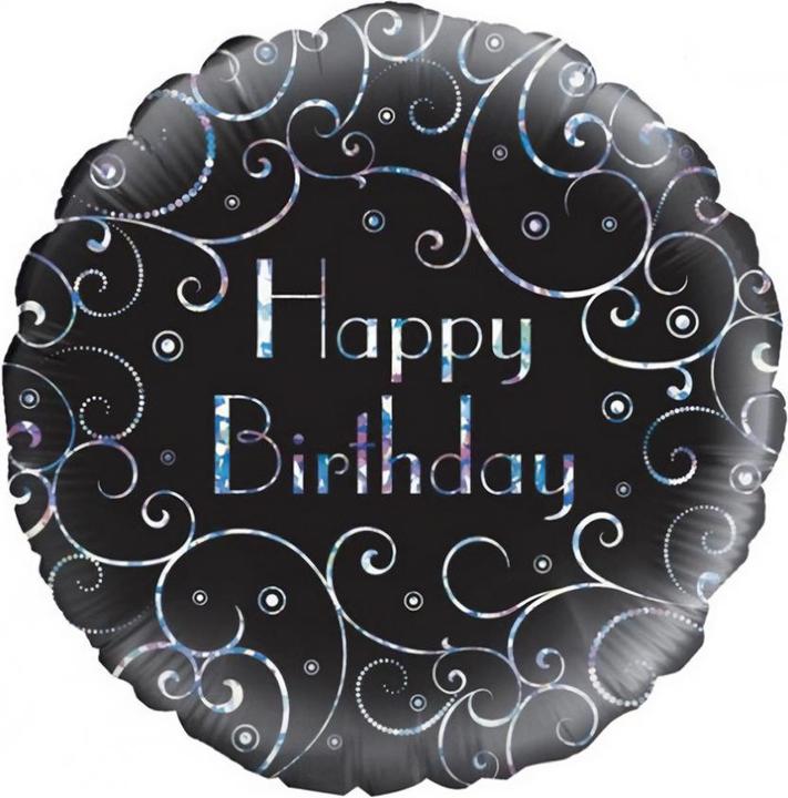 Produktbild Oaktree Wirbel Folienballon Holographic Happy Birthday Folie