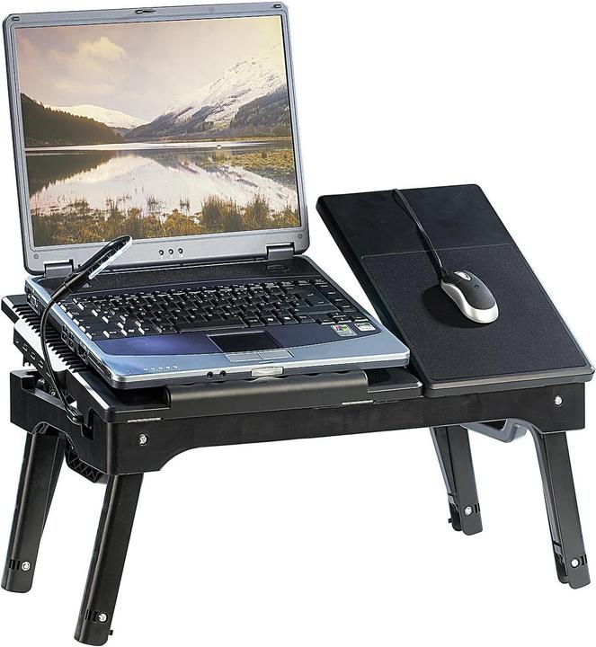 Image du produit General Office Table pour ordinateur portable avec LED en col de cygne