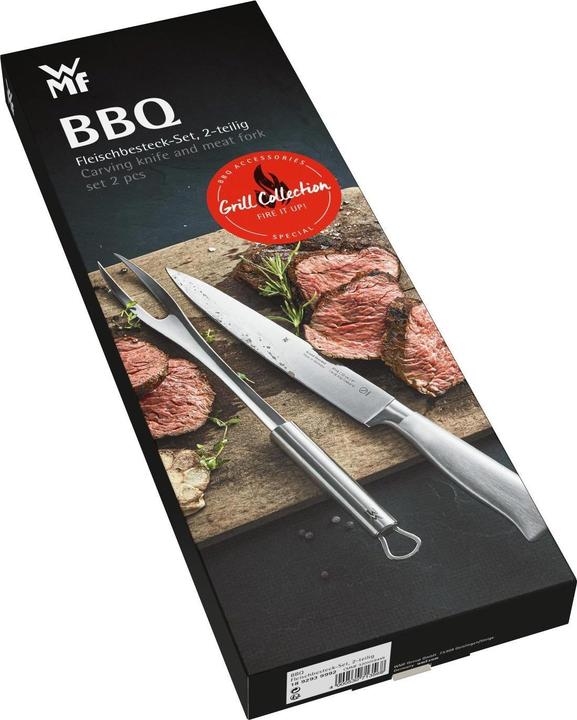 Actual product image WMF Carving Set Grill Set Meat Knife Meat Fork 2pcs BBQ Stainless Steel (32 cm)