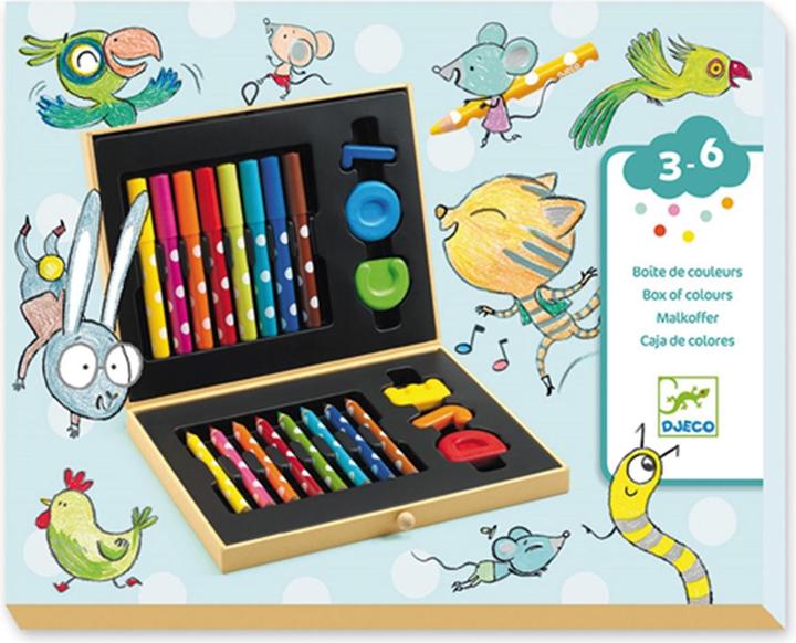 Image du produit Djeco Malkoffer für die Kleinsten (Multicolore, 16 x)