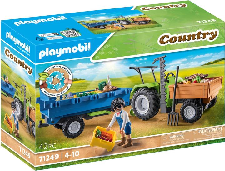 Image du produit Playmobil 71249 Tracteur avec remorque (71249, Playmobil Country)