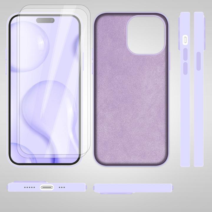 Produktbild Nalia Liquid Silikon Hülle mit MagSafe Funktion & 2x Display Schutzglas (Apple iPhone 14 Pro)