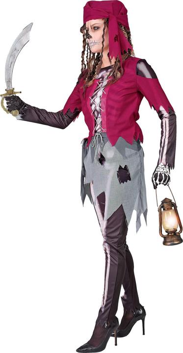 Image du produit Widmann Squelette de pirate costume femme chemise avec corset et jupe, leggings, foulard (XS)