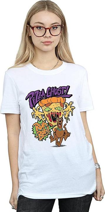 Immagine prodotto Scooby Doo Maglietta da donna/ragazzo Pizza Ghost Cotton Boyfriend (XXL)
