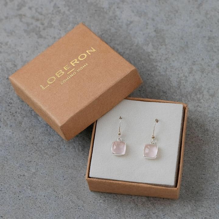 Immagine prodotto Loberon Orecchini Jasmine argento (Decorazione: quarzo rosa, Argento 925)