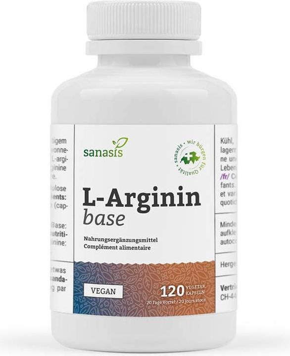 Image du produit Sanasis Gélule de L-Arginine Base (120 pièce(s), Capsules, 119 g)