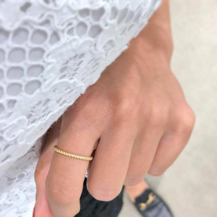 Actual product image Candy Twist ring, 925 Sterling silver, gold-plated (52, 925 Silver)