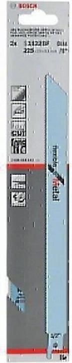 Image du produit Bosch Professional Zubehör Lame de scie sabre S 1122 BF Flexible pour métal, paquet de 2