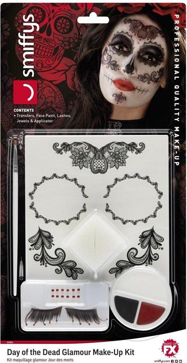 Produktbild Smiffys Makeup Set: Tag der Toten (Künstliche Wimpern)