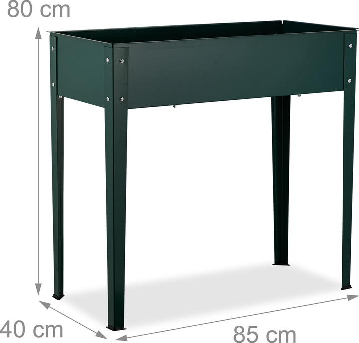 Actual product image Relaxdays Grünes Hochbeet aus Metall