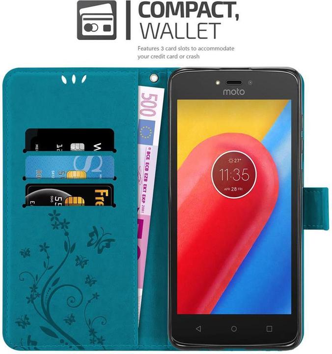 Productafbeelding Cadorabo Bloemen Boekomslag (Motorola Moto C)