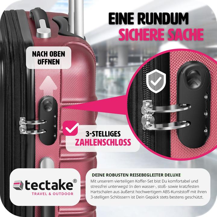 Produktbild tectake Hartschalenkofferset (106 l, M (50 - 90l), L (90 - 115l))