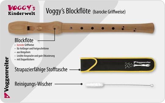 Actual product image recorder, C-soprano, baroque fingering (German)