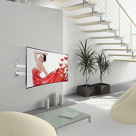 Actual product image Barkan TV wall bracket 13-65", metal, white (Wall, 65", 40 kg)