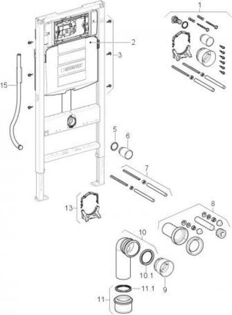 Actual product image Geberit Duofix mounting element 111.300.00.5
