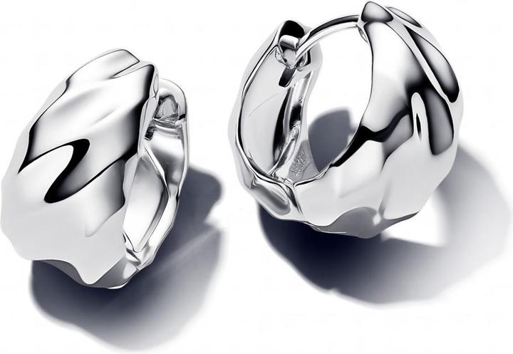 Pandora Gewellte kleine Creolen (Silber 925)