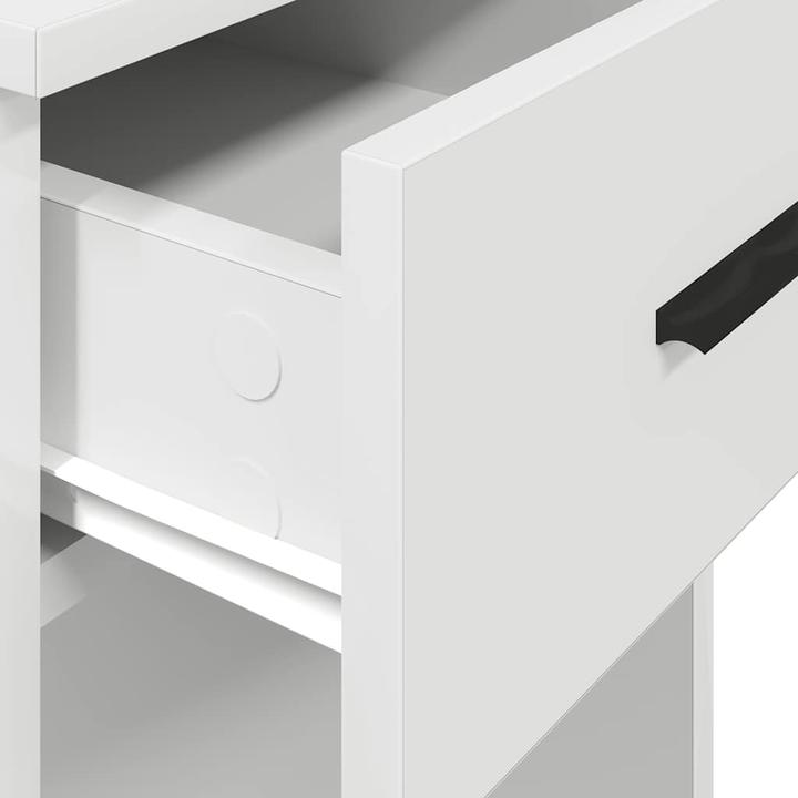 Image du produit VidaXL Armoire informatique avec tiroir Blanc 35x45x77 cm Armoire PC Support d'unité centrale (35 x 45 x 77 cm)
