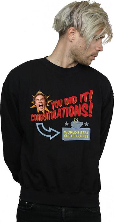 Actual product image Elf Mens World's Best Coffee Sweatshirt (S)