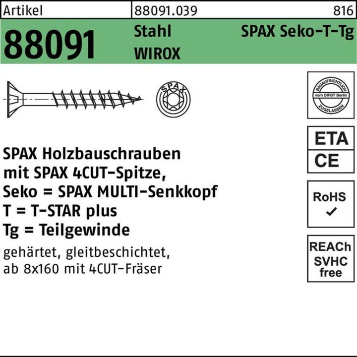 Actual product image Spax Wood construction screws (50 Screws per piece)