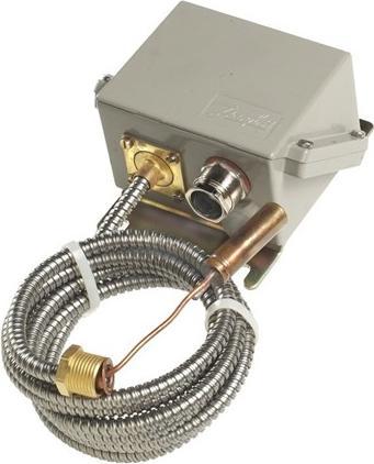 Image du produit Danfoss Termostat KPS79 temperaturområde 50 - 100 °C kapilarrør 2 meter maks. 200°C, AC1=10A, IP67