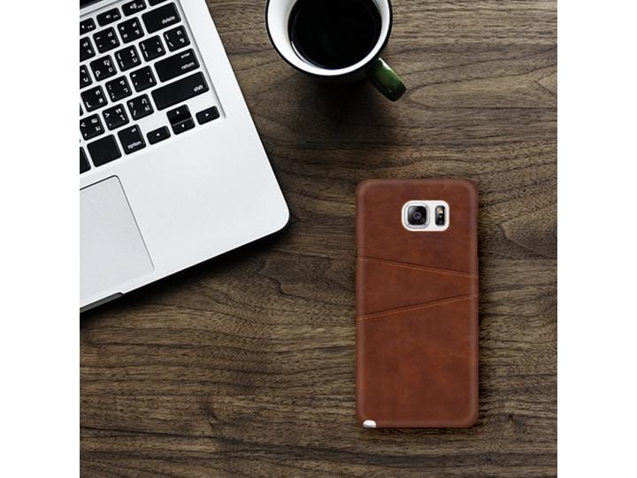 Produktbild Screenguard Samsung Galaxy S6 Edge CardCaddy Leder Backcase mit Kartenfächern (Samsung Galaxy S6 Edge)