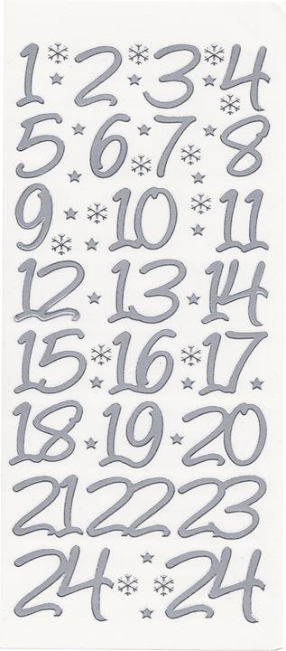 Actual product image Jeje Large Advent Numbers" relief sticker, 10 x 23 cm