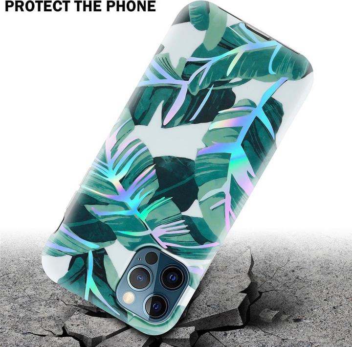 Immagine prodotto Cadorabo IMD TPU Colorful Flowers & Leaves Cover (Apple iPhone 12 Pro Max)