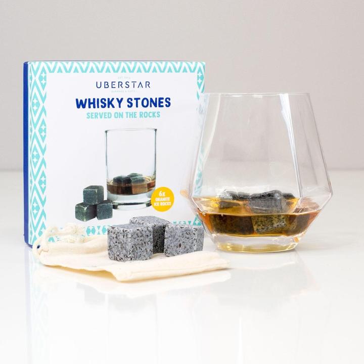 Produktbild Uberstar Whisky Steine 6er Set mit Beutel (Whisky Steine)