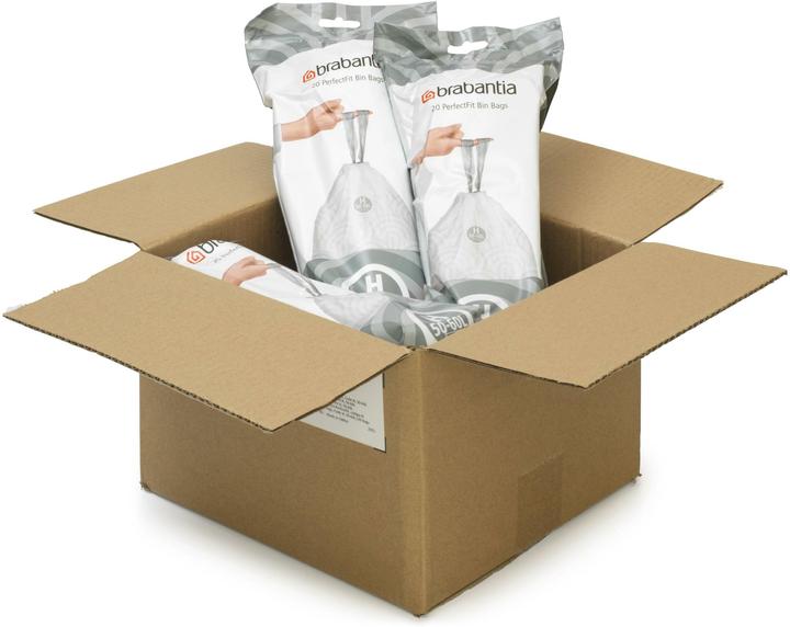Brabantia PerfectFit Vuilniszakken - 50/60 l - Code H - 6 rolls x 20 stuks (120 x, 60 l)