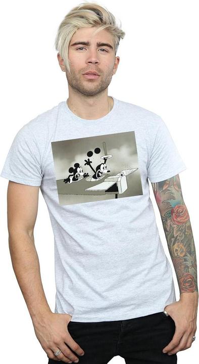 Actual product image Disney Mens Mickey Mouse Crazy Pilot T-Shirt (3XL)