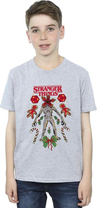 Actual product image Netflix Boys Stranger Things Christmas Demogorgon T-Shirt (140, 146)