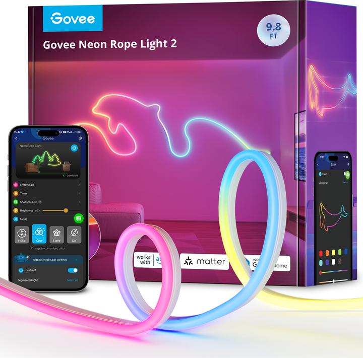 Image du produit Govee Neon (RGBIC, 300 cm, Intérieur)