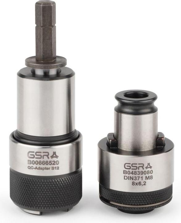 GSR sechskant Gewindeschneid-QC-Adapter 2.0 e-tapping B12 und Sechskantadapter für Schnellwechselein