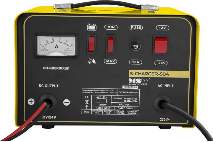 Immagine prodotto MSW Autobatterie Ladegerät 12V Kfz Pkw Ladegerät Batterie Starthilfe 12 24 V 20 30 A (12V, 24V, 30 A)