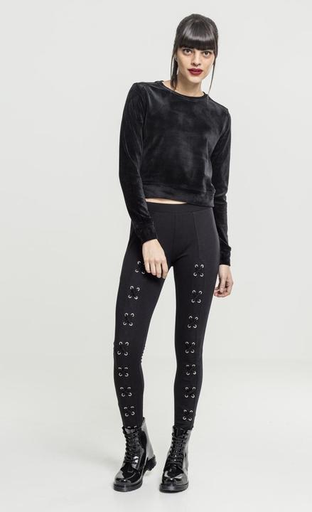 Image du produit Urban Classics Ladies Short Velvet Crew (XS)