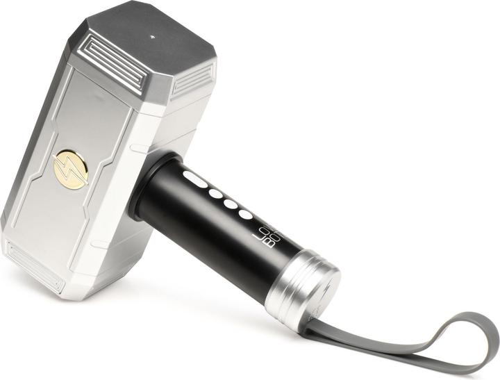 Actual product image XR Brands Thunder Stroker Suction Masturbator - Silver & Black