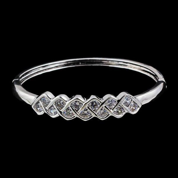 Produktbild Hermex LUXUS mit Platin veredelt Armreifen Armband Charms Zirkonia - Platin (Kupfer-Nickellegierung)