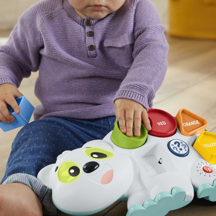 Actual product image Fisher-Price BlinkiLinkis shapes polar bear, toddler toy, german edition (German)