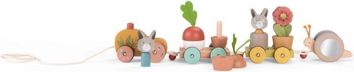 Produktbild Moulin Roty Grosser aktivitäten Zug zum ziehen, Trois petits lapins