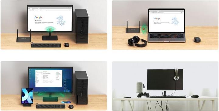 Actual product image Ugreen USB adapter / External Network Adapter CM448, 2.4GHz (black) (USB)