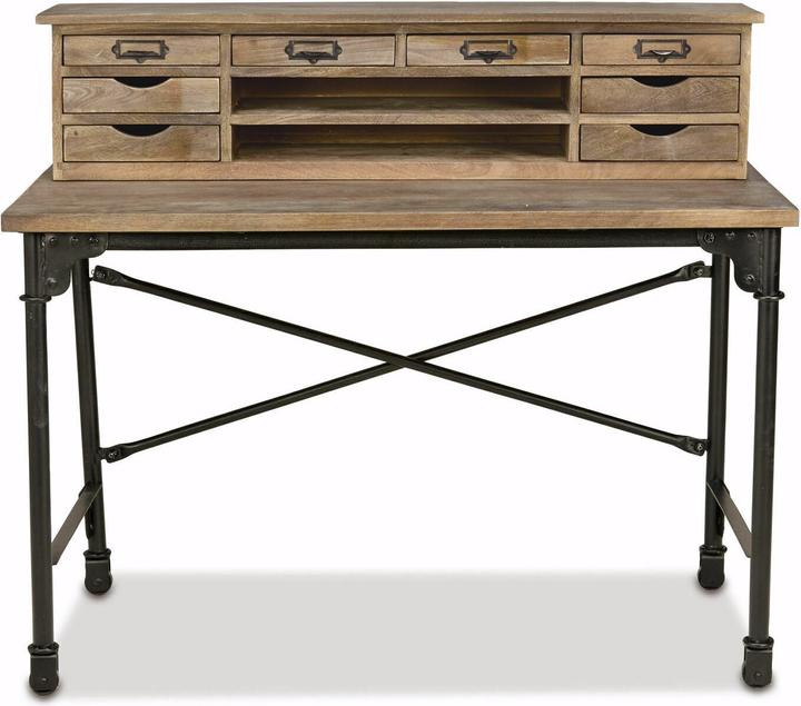 Produktbild Loberon Schreibtisch Leognan braun/schwarz (117 x 65 x 103 cm)