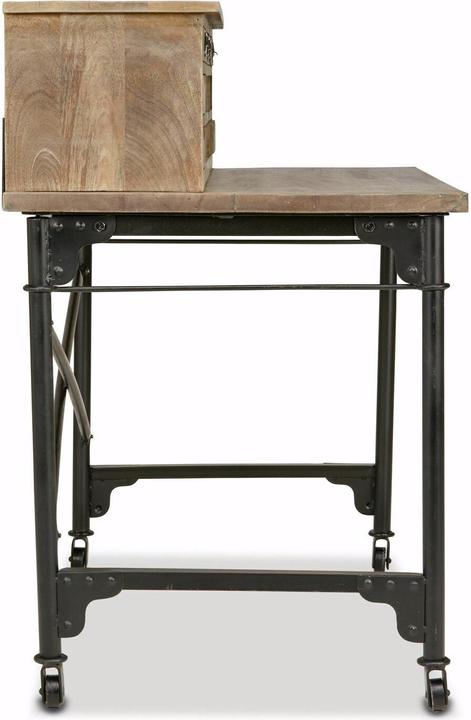 Produktbild Loberon Schreibtisch Leognan braun/schwarz (117 x 65 x 103 cm)