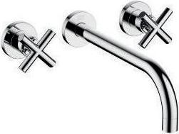 Image du produit Dornbracht Dornb Mélangeur lavabo 3 trous mural TARA. sans vidage saillie 240mm chrome