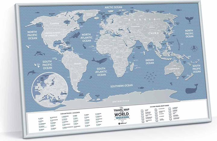 Produktbild Nenurodyta Zeichnungskarte Weltreisekarte Wochenendwelt (60 cm)